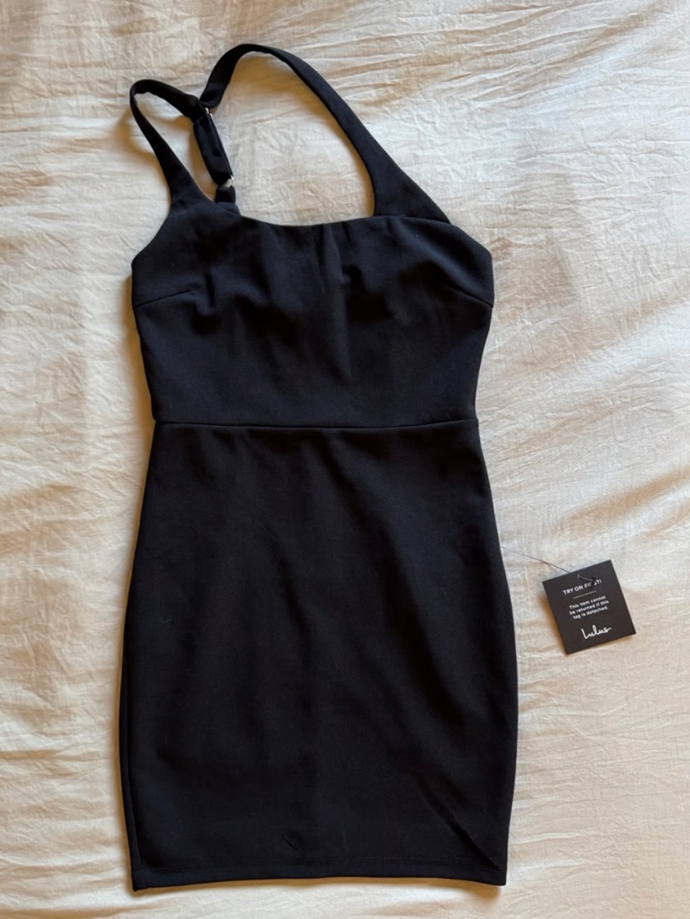 Lulu's Black One-Shoulder Bodycon Dress